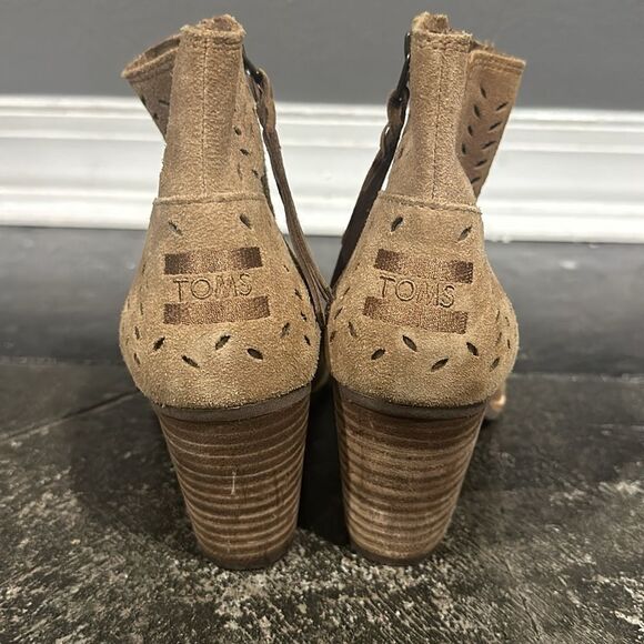 TOMS MAJORCA PEEP TOE BOOTIES 5.5 - Picture 5 of 10